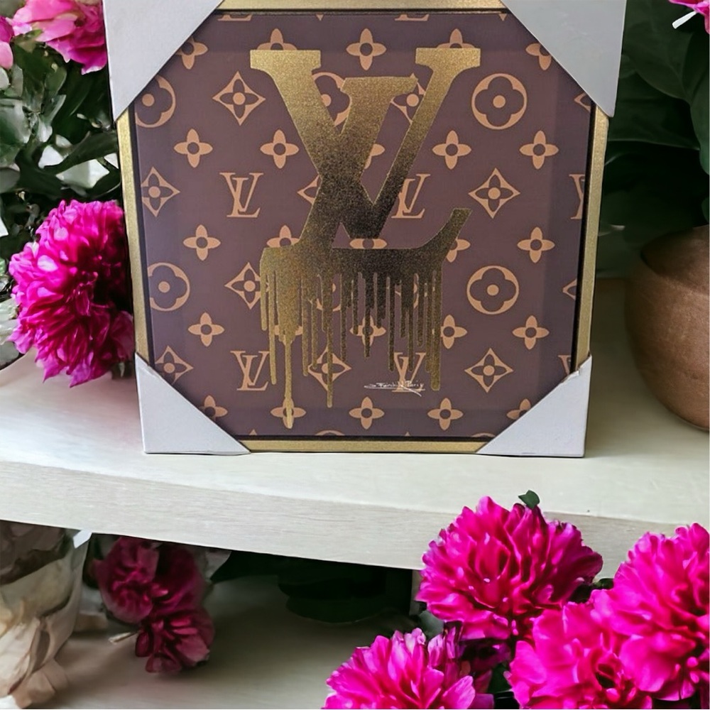 Fairchild Paris Abstract LV Wall Art 18 x 18”